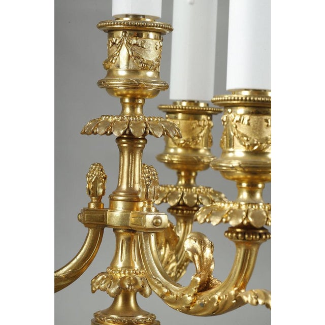 Louis XVI Candelabra in Gilt Bronze, 1900s, Set of 2 For Sale - Image 11 of 18