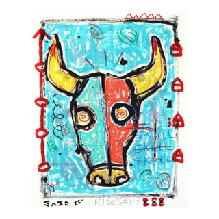 Rodeo Mirage - Abstract Color Drenched Western Inspired Artwork by Gary John For Sale