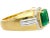 Agl Certified 3.98 Carat Colombian Emerald 18k Gold Platinum Mens Ring, Size 8.5 For Sale - Image 4 of 5