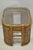 Hollywood Regency Vintage Hollywood Regency Bentwood Rattan Glass Top Beach House Side Table For Sale - Image 3 of 11