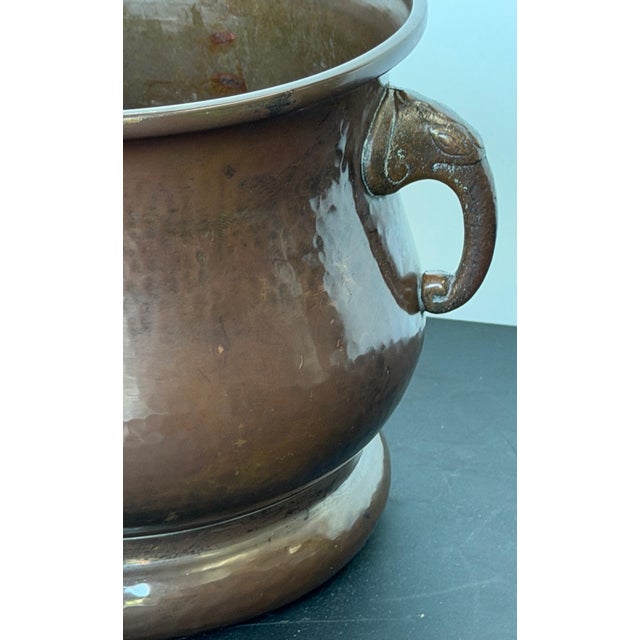 Imperial Russian Copper Cachepot with Elephant-Head Handles, Moscow, c. 1900 For Sale - Image 10 of 14