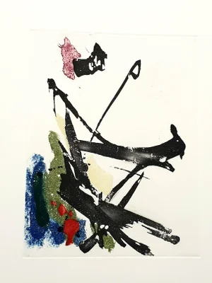 Jean Miotte, Abstract Composition, Etching, 1998