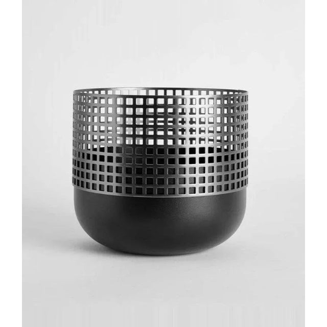 Black medium vase by Mason Editions Dimensions: 21 × 21 × 21.5 cm Materials: Iron Colors: cotto, sage green, black The...