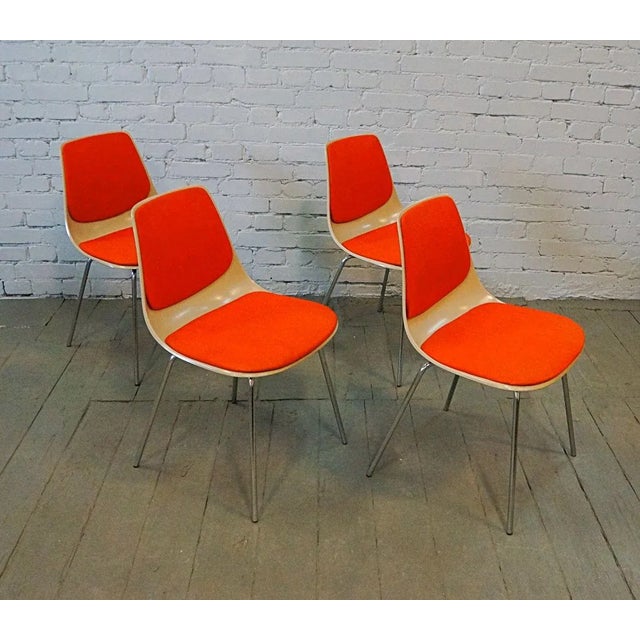 Plastic Mid-Century Model 225/2 Dining Chairs by Georg Leowald for Wilkhahn, Set of 4 For Sale - Image 7 of 13