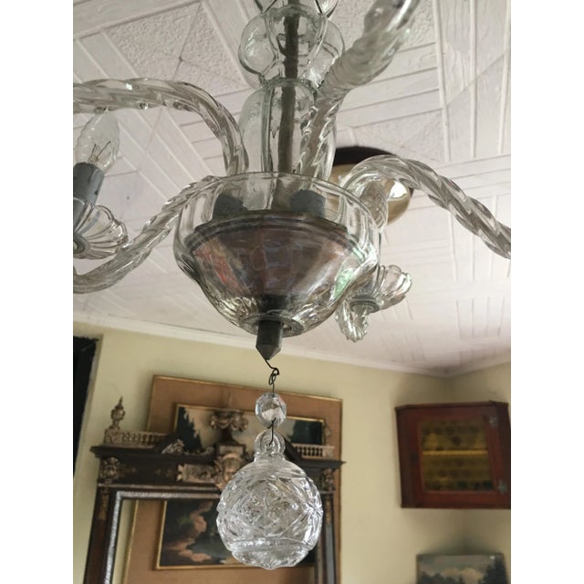 Venetian Glass Chandelier, 1950s For Sale - Image 8 of 13