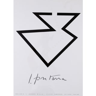 Lucio Fontana, Concetto Spaziale Nero, Original Signed Silkscreen Poster For Sale