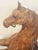 1950s 1950s Handsome Equestrian Pair of Leather Horse Sculptures For Sale - Image 5 of 9