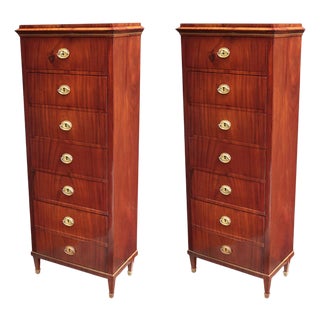 Early 19th Century Pair of Neoclassical Semainieres For Sale