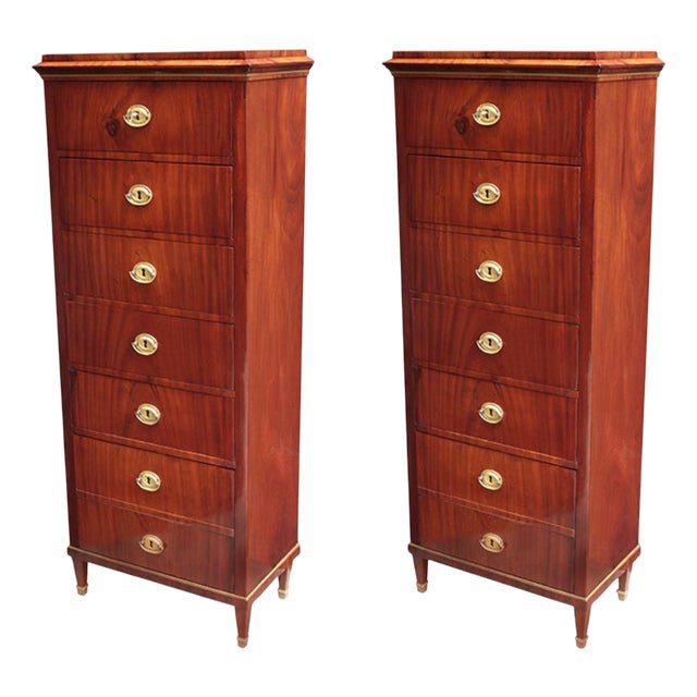 Early 19th Century Pair of Neoclassical Semainieres For Sale