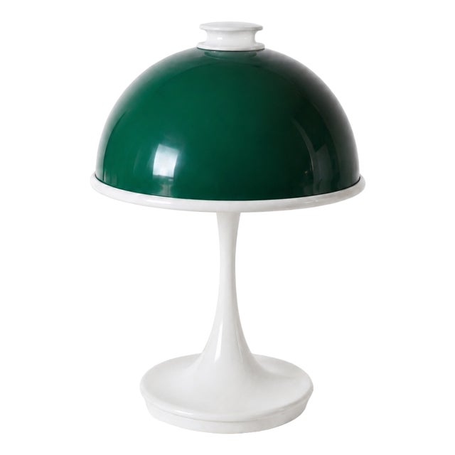 Mushroom-Shaped Table Lamp in Green Methacrylate by Lyma, 1960s For Sale