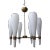 Italian Brass and Glass Modernist Chandelier-Fontana Arte Style For Sale
