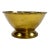 Vintage Brass Faux Bamboo Rim Pedestal Bowl For Sale