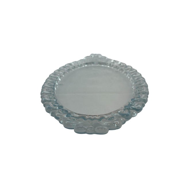 Transparent Mid 20th Century Vanity Clear Glass Perfume Tray For Sale - Image 8 of 11