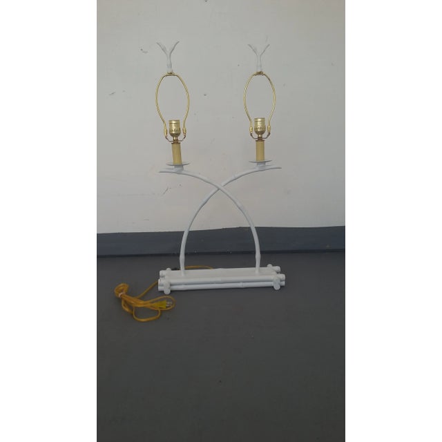 Double Bamboo Cane Accent Lamp by the Natural Light For Sale In Naples, FL - Image 6 of 12
