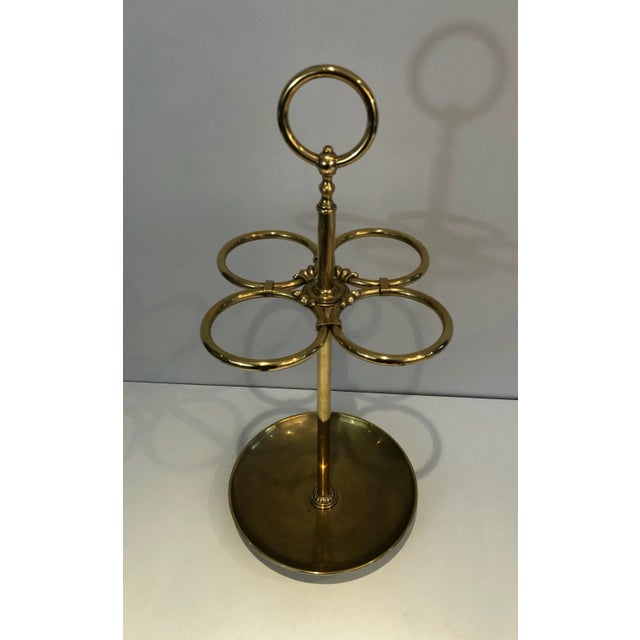 1900s Round Brass Umbrella Stand For Sale - Image 6 of 12