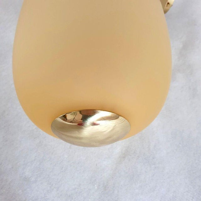 1990s Pair of Murano-Brass Mid Century Modern Sconces Italy For Sale - Image 10 of 11