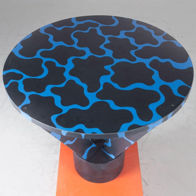 Wood Vintage Table with Round Top, 1980 For Sale - Image 7 of 12