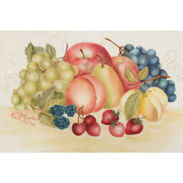 Linda Brubaker Fruit Theorem Painting on Velvet For Sale - Image 9 of 12