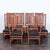2010s Thos Moser Cherry Wood 9-Piece Extendable Dining Set With Black Leather Seats For Sale - Image 5 of 9