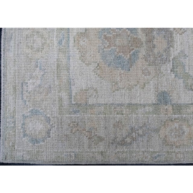 Turkish Turkish Oushak Runner Rug 2'8" x 8'4" For Sale - Image 3 of 7
