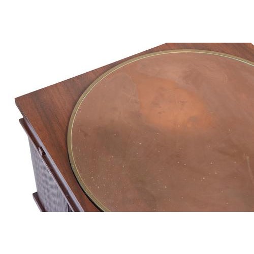 Wood Rotating Storage Unit in Wood and Brass for Bernini, Italy, 1960s For Sale - Image 7 of 9