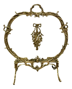 French Brass Rococo Fire Guard