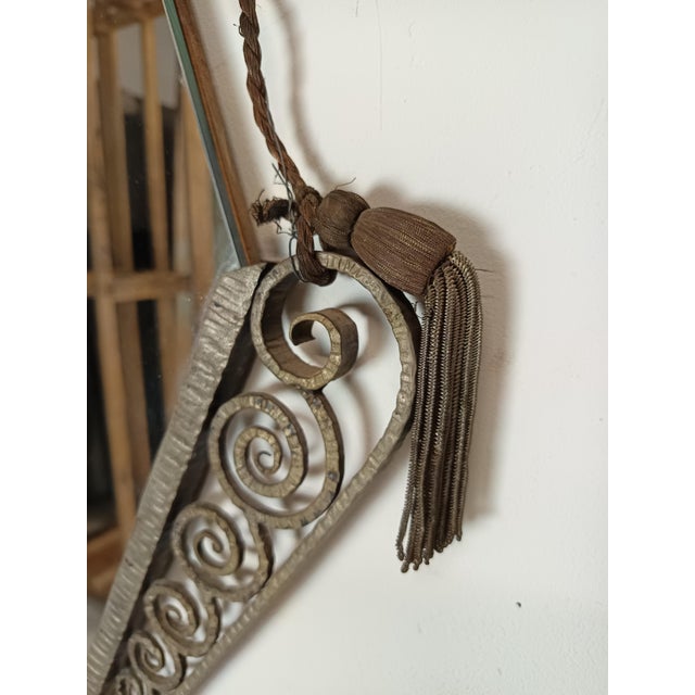 Art Deco Wrought Iron Mirror, 1920s For Sale - Image 6 of 13