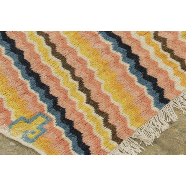 Rug & Kilim Antique Chinese Ningxia Wool Pillar Runner by Rug & Kilim, Dragon, 1920–1939 For Sale - Image 4 of 9