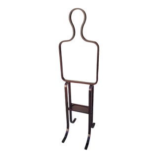 Vintage Andropormorphic Figurative Silhouette Bent Woodined Men's Valet Coat Stand For Sale