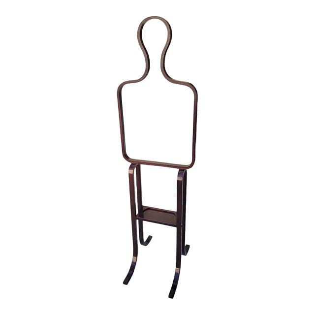 Vintage Andropormorphic Figurative Silhouette Bent Woodined Men's Valet Coat Stand For Sale