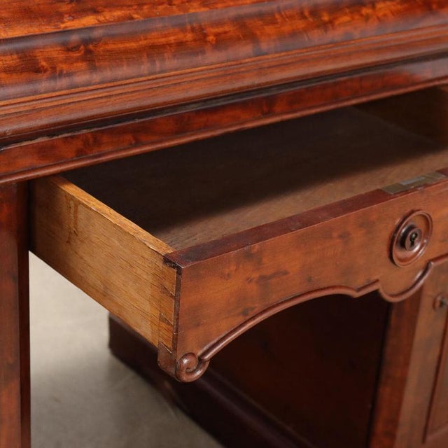 Antique Writing Desk in Mahogany and Oak For Sale - Image 9 of 15