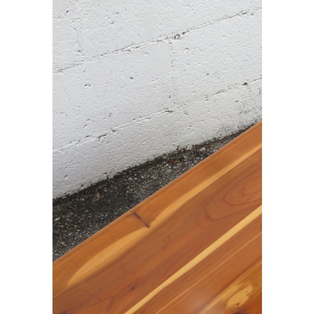 Brown Solid Cedar Hope Chest Blanket Trunk Bench 6175 For Sale - Image 8 of 18