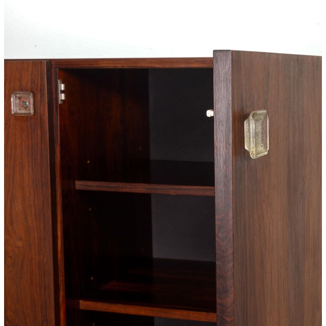 Vintage Rosewood Cabinet with Glass Handgrips attributed to Rudolf Bernd Glatzel for Fristho Franeker, The Netherlands, 1960s For Sale - Image 13 of 17