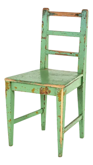 Swedish Green Wood Chair