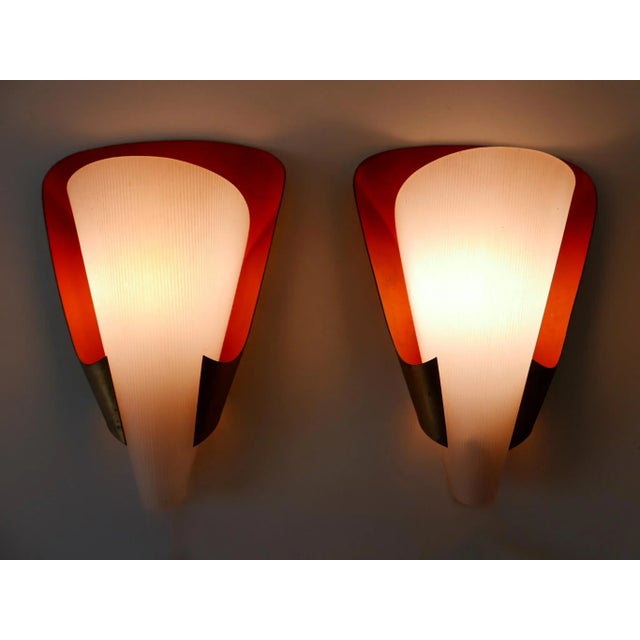 Mid-Century Modern German Brass & Acrylic Glass Sconces, 1960s, Set of 2 For Sale - Image 18 of 18