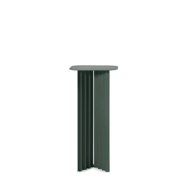 Transitional RS Barcelona Plec Steel Pedestal, Green For Sale - Image 3 of 3