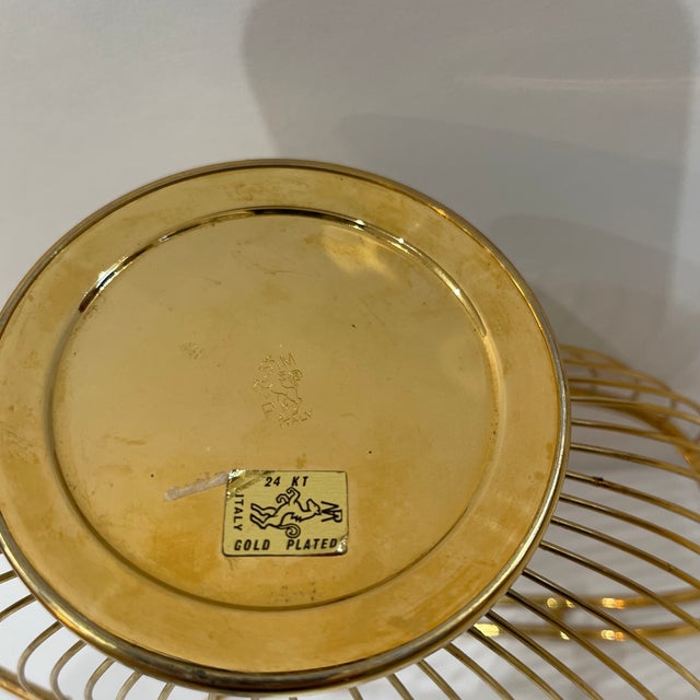 1980s Bottle Holder Italian Gold Toned For Sale In Miami - Image 6 of 7