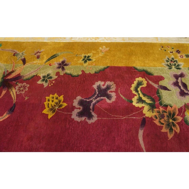 Antique 1920s Chinese Walter Nichols Art Deco Rug Carpet For Sale - Image 10 of 12