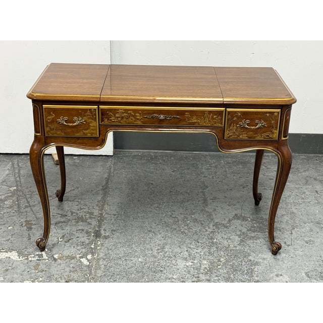 Late 20th Century Phyllis Andrade for White Furniture Company Chinoiserie Vanity Desk For Sale - Image 5 of 12