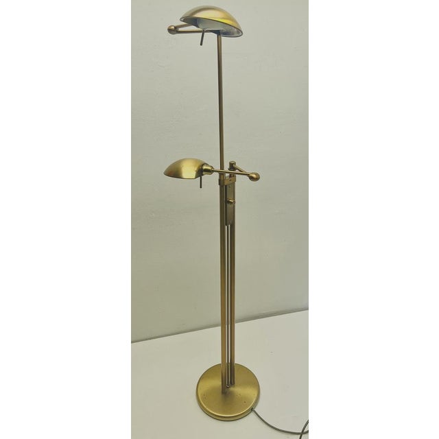 Vintage Brass Twin Double Holtkotter Floor Lamp, 1970s For Sale - Image 12 of 16