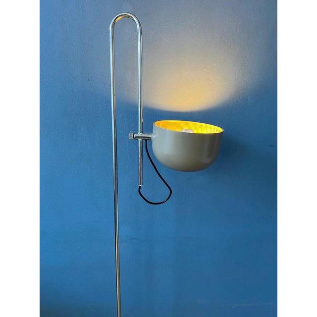 Vintage Beige Adjustable Floor Lamp For Sale - Image 3 of 11
