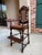 Antique French Child High Chair Renaissance Barley Twist Carved Oak Caned C1890 For Sale - Image 4 of 18