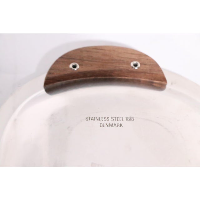 Mid 20th Century Mid Century Stainless Steel Trays Made in Denmark - 2pcs For Sale - Image 9 of 9