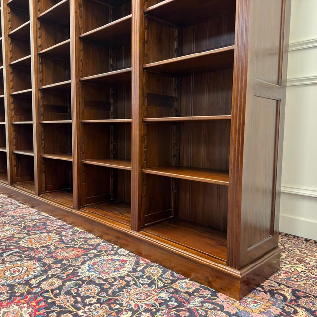 Large Classic English Open Bookcase For Sale - Image 11 of 15