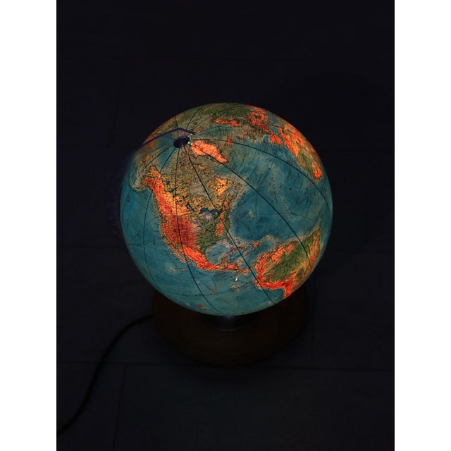Mid-Century Illuminated Glass Globe, 1960s For Sale - Image 12 of 18