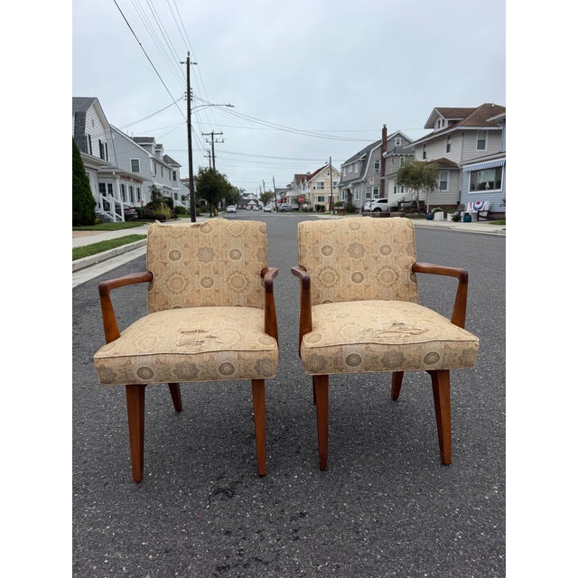 Mid-Century Modern Mid Century Attributed to Jens Risom C-108 Arm Chairs For Sale - Image 3 of 11