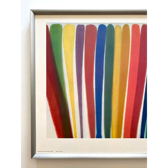 This Morris Louis rare vintage 1969 Mid Century Modernist custom framed Abstract Expressionist fine art lithograph print "...