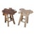 Rustic Live Edge Stools - A Pair For Sale