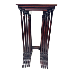 Set of 4 Antique Edwardian Quality Mahogany Nesting Tables