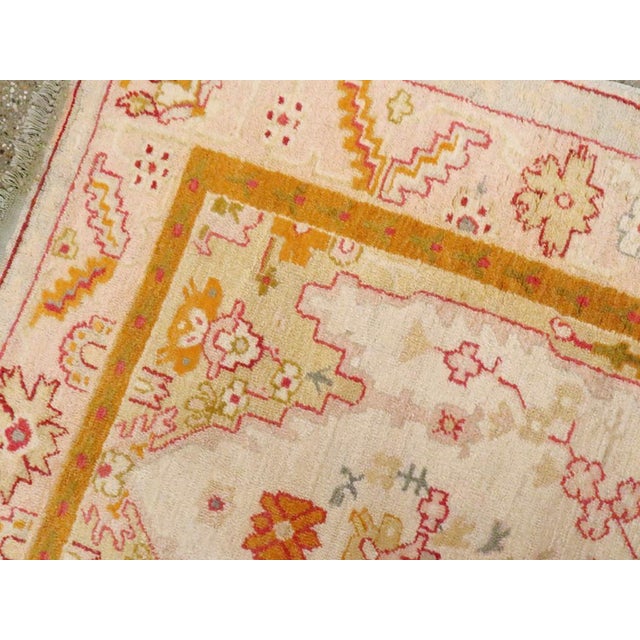 Galerie Shabab Collection Early 20th Century Turkish Oushak Accent Rug For Sale - Image 4 of 6